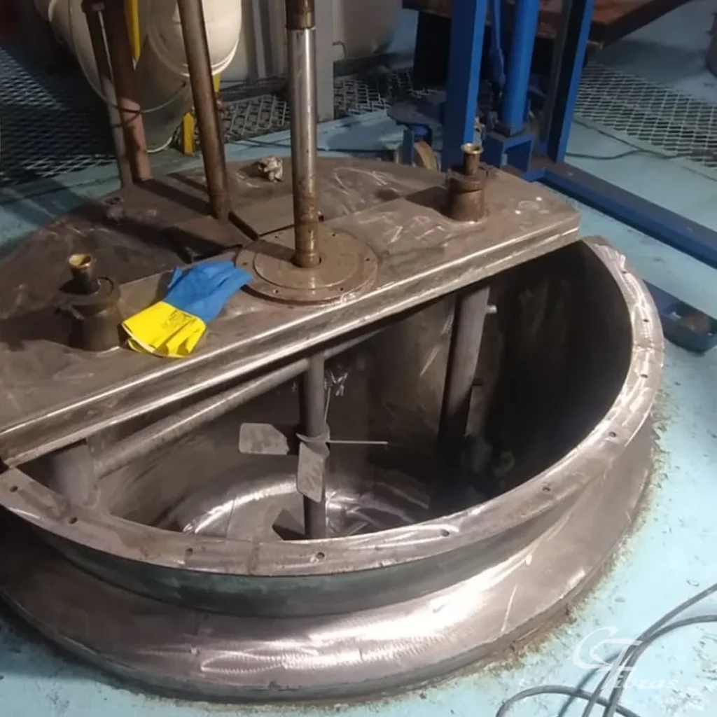 Tanque de inox antes do revestimento PRFV