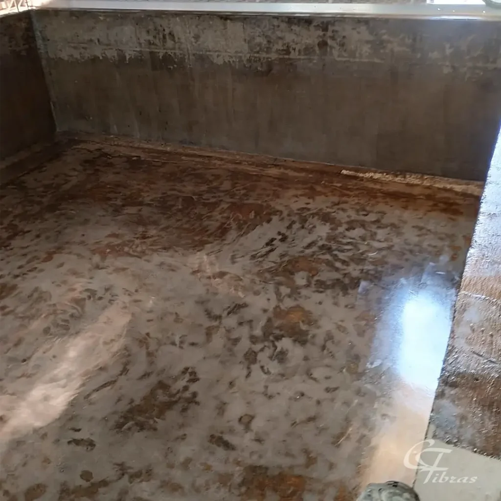 Caixa de concreto antes do revestimento