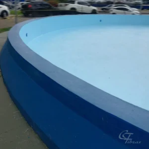 Impermeabilização em fibra de vidro e pintura de chafariz finalizado